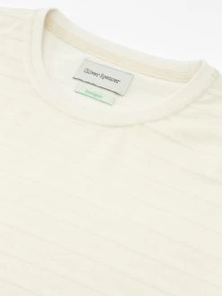 Conduit T-Shirt Dornie Cream -Oliver Spencer Store FlatOSM580ConduitTShirttDOR01CREDornieCream1