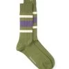 Polperro Socks Albion Green/Mauve