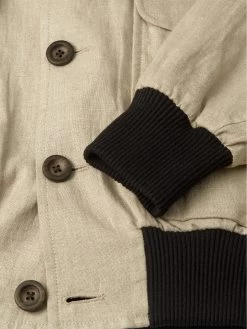 Linfield Bomber Jacket Coney Sand -Oliver Spencer Store FlatOSMJ325cLinfieldBomberJacketCON01SANConeySand2