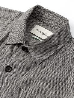 Milford Jacket Rackfield Black/White 8 Milford Jacket Rackfield Black/White -Oliver Spencer Store FlatOSMJ351MilfordJacketRAC01BLWRackfieldBlackWhite1