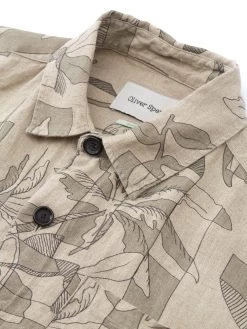 Milford Jacket Westgate Beige -Oliver Spencer Store FlatOSMJ351aMilfordJacketWES01BEIWestgateBeige1