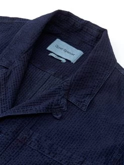 Bradwell Jacket Waterford Indigo -Oliver Spencer Store FlatOSMJ356BradwellJacketWAT01INDWaterfordIndigo1