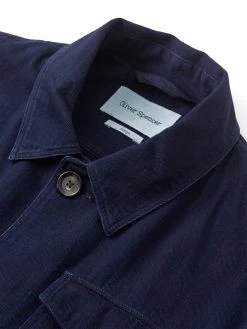 Hythe Jacket Faye Indigo Blue -Oliver Spencer Store FlatOSMJ362HytheJacketFAY01INBFayeIndigoBlue1