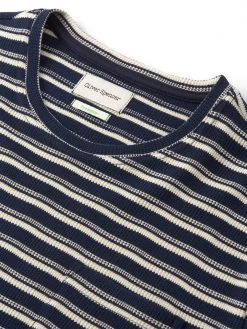 Oli's T-Shirt Braemar Navy -Oliver Spencer Store FlatOSMK603OlisTShirtBRA01NAVBraemarNavy1