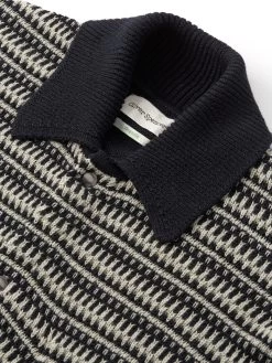 Roxwell Knitted Jacket Riverton Navy -Oliver Spencer Store FlatOSMK619aRoxwellKnittedJacketRIV01NAVRivertonNavy1