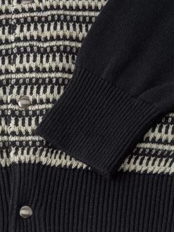 Roxwell Knitted Jacket Riverton Navy -Oliver Spencer Store FlatOSMK619aRoxwellKnittedJacketRIV01NAVRivertonNavy2