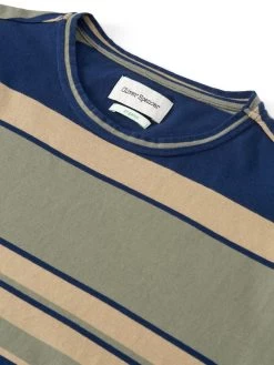 Box T-Shirt Langport Green Multi -Oliver Spencer Store FlatOSMK680BoxTShirtLAN01GRXLangportGreenMulti1