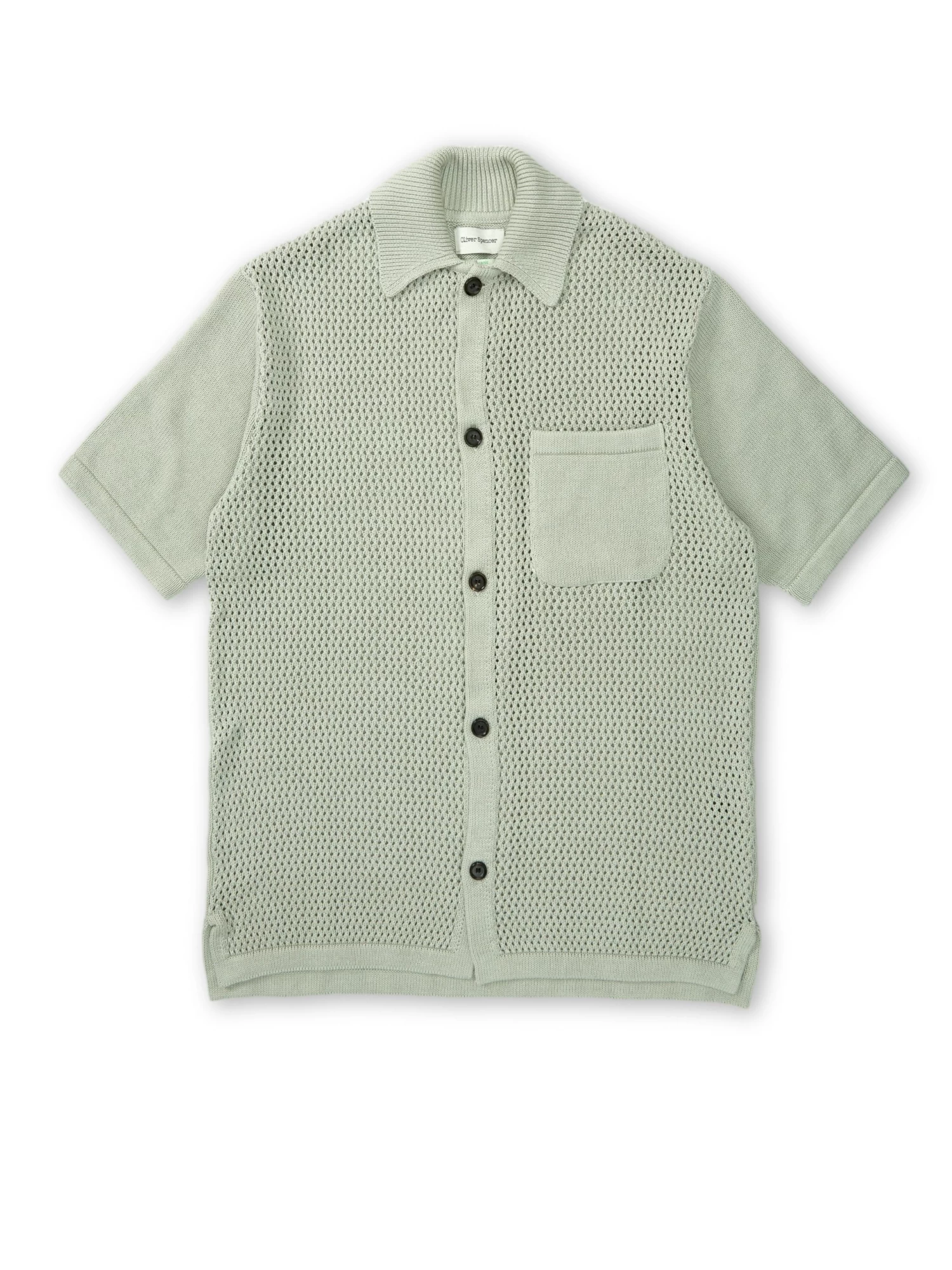 Short Sleeve Mawes Knitted Shirt Tamar Pale Green 1 Short Sleeve Mawes Knitted Shirt Tamar Pale Green