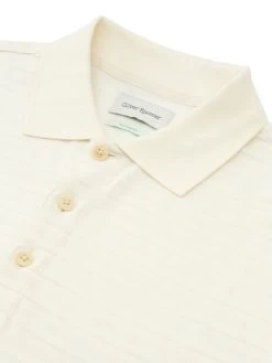 Glendale Polo Shirt Dornie Cream -Oliver Spencer Store FlatOSMK753GlendalePoloShirtDOR01CREDornieCream1