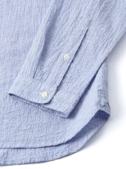 Grandad Shirt Hughes Blue -Oliver Spencer Store FlatOSMS126GrandadShirtHUG01BLUHughesBlue2