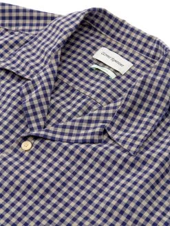 Havana Short Sleeve Shirt Philis Blue -Oliver Spencer Store FlatOSMS156cHavanaShortSleeveShirtPHI01BLUPhilisBlue1