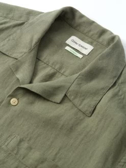 Havana Short Sleeve Shirt Coney Green -Oliver Spencer Store FlatOSMS156eHavanaShortSleeveShirtCON01GRNConeyGreen1