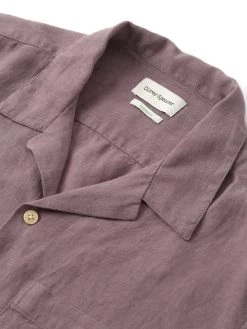 Havana Short Sleeve Shirt Coney Mauve -Oliver Spencer Store FlatOSMS156eHavanaShortSleeveShirtCON01MAUConeyMauve4