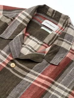 Havana Short Sleeve Shirt Northfield Black -Oliver Spencer Store FlatOSMS156eHavanaShortSleeveShirtNOR01BLKNorthfieldBlack4