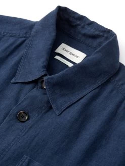 Treviscoe Shirt Coney Navy -Oliver Spencer Store FlatOSMS171aTreviscoeShirtCON01NAVConeyNavy1