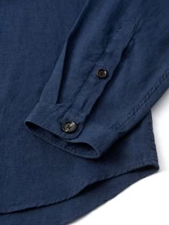 Treviscoe Shirt Coney Navy -Oliver Spencer Store FlatOSMS171aTreviscoeShirtCON01NAVConeyNavy2