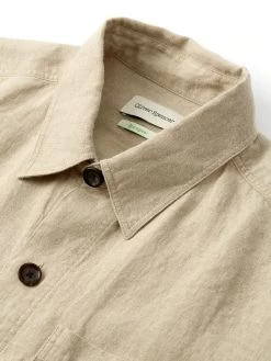 Treviscoe Shirt Coney Sand 8 Treviscoe Shirt Coney Sand -Oliver Spencer Store FlatOSMS171aTreviscoeShirtCON01SANConeySand1