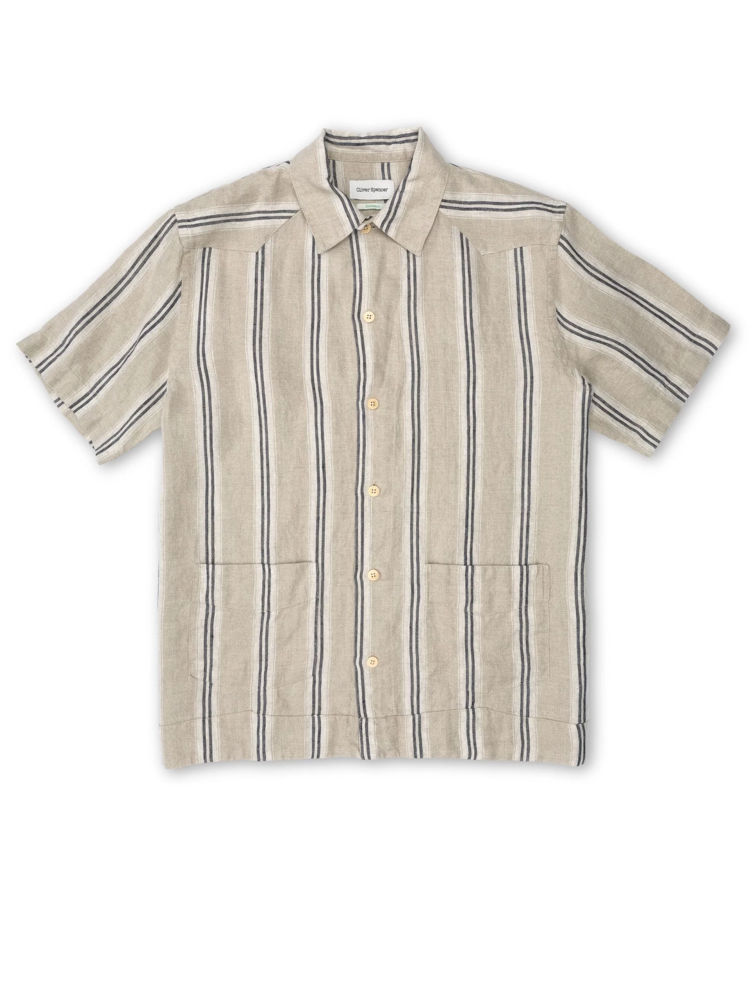 Cuban Short Sleeve Shirt Loughlin Sand 1 Cuban Short Sleeve Shirt Loughlin Sand