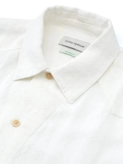 Cuban Short Sleeve Shirt Medley White -Oliver Spencer Store FlatOSMS173CubanShortSleeveShirtMED01WHIMedleyWhite1