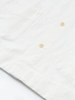 Cuban Short Sleeve Shirt Medley White -Oliver Spencer Store FlatOSMS173CubanShortSleeveShirtMED01WHIMedleyWhite2