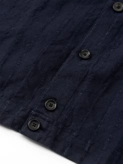 Short Sleeve Milford Shirt Dillard Navy -Oliver Spencer Store FlatOSMS179ShortSleeveMilfordShirtDIL01NAVDillardNavy2