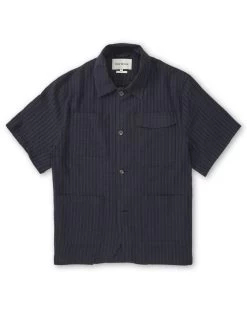 Short Sleeve Safari Shirt Sampson Navy