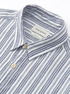 New York Special Shirt Elmore Blue -Oliver Spencer Store FlatOSMS200dNewYorkSpecialShirtELM01BLUElmoreBlue1