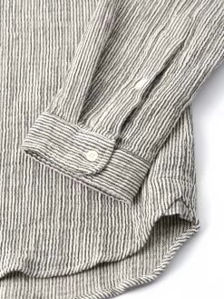 Clerkenwell Tab Shirt Gorwell Navy/White -Oliver Spencer Store FlatOSMS66aClerkenwellTabShirtGOR01NAWGorwellNavyWhite2