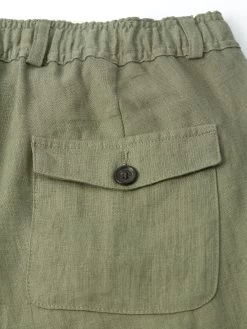 Drawstring Trousers Coney Green -Oliver Spencer Store FlatOSMT48cDrawstringTrousersCON01GRNConeyGreen3
