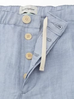 Osborne Drawstring Shorts Drescher Blue -Oliver Spencer Store FlatOSMT64OsborneShortsDRE01BLUDrescherBlue2