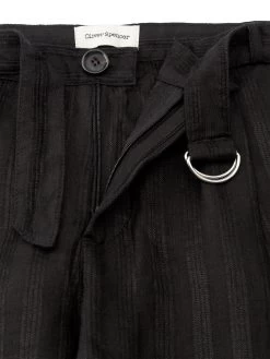 Belted Trousers Arnold Black -Oliver Spencer Store FlatOSMT66aBeltedTrousersARN01BLKArnoldBlack2