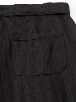 Belted Trousers Arnold Black -Oliver Spencer Store FlatOSMT66aBeltedTrousersARN01BLKArnoldBlack3