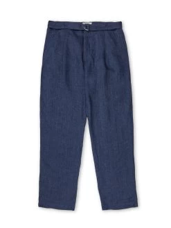 Navy Dubrow Theobald Suit -Oliver Spencer Store FlatOSMT66aBeltedTrousersDUB01NAVDubrowNavy