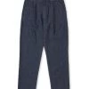 Morton Pleated Trousers Burnham Denim Indigo Blue