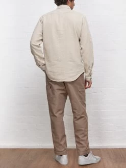 Oliver Spencer X Niwaki Haru Gardening Overshirt Bruton Beige -Oliver Spencer Store HARUOVERSHIRTBRUTONBEIGE5