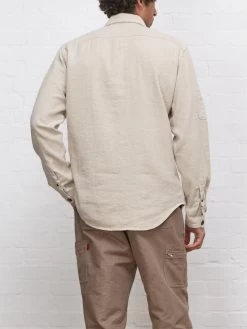 Oliver Spencer X Niwaki Haru Gardening Overshirt Bruton Beige -Oliver Spencer Store HARUOVERSHIRTBRUTONBEIGE5copy