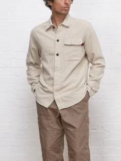 Oliver Spencer X Niwaki Haru Gardening Overshirt Bruton Beige -Oliver Spencer Store HARUOVERSHIRTBRUTONBEIGEcopy