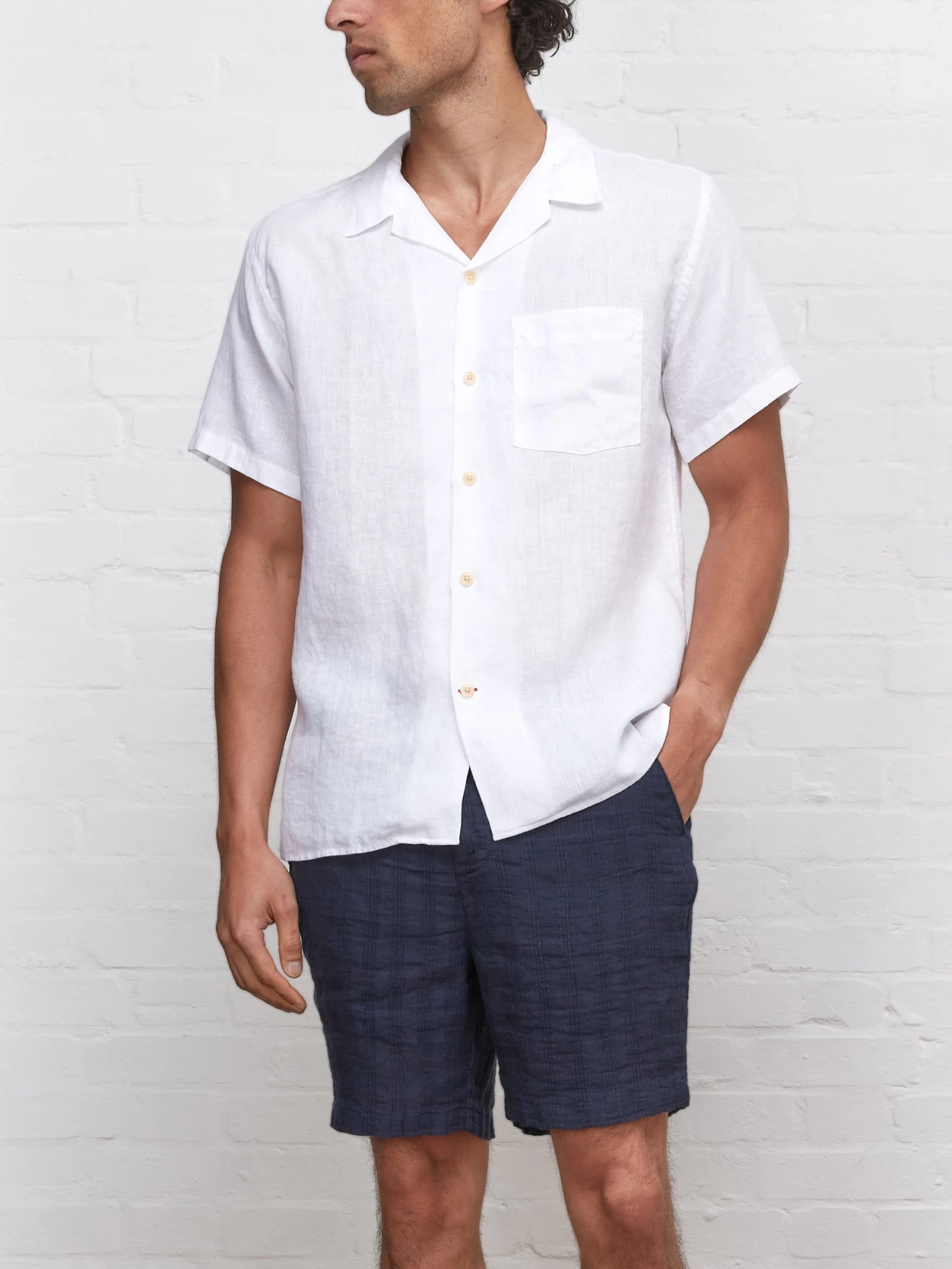 Havana Short Sleeve Shirt Bridford White 5 Havana Short Sleeve Shirt Bridford White - Image 5