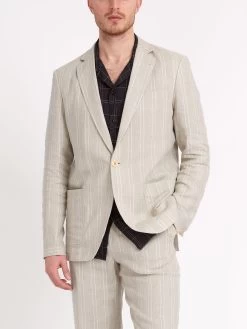 Theobald Jacket Middelboe Sand -Oliver Spencer Store ModelOSMJ262eTheobaldJacketMID01SANMiddleboeSand15copy