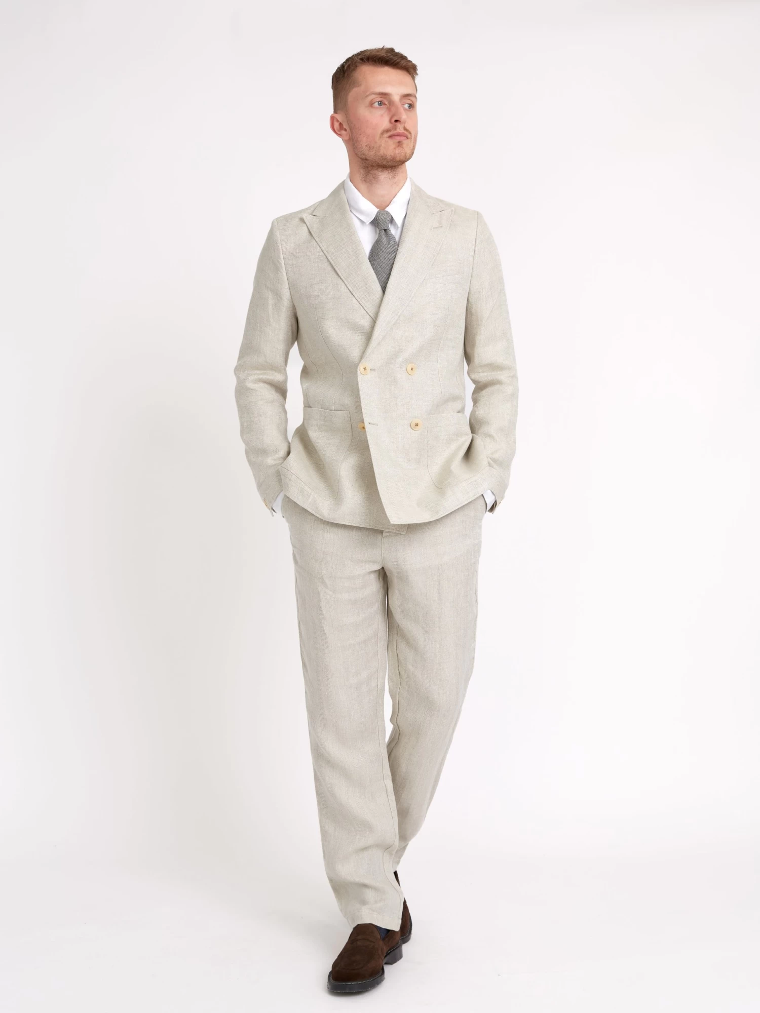 Sand Davidson Double-Breasted Suit 1 Sand Davidson Double-Breasted Suit