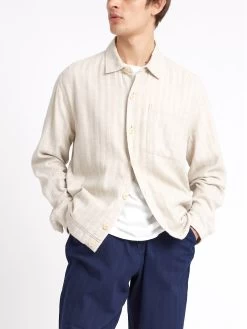 Milford Jacket Randal Cream -Oliver Spencer Store ModelOSMJ351MilfordJacketRAN01CRERandalCream14copy Softness