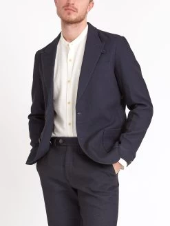 Navy Morva Mansfield Suit -Oliver Spencer Store ModelOSMJ352MansfieldJacketMOR01NAVMorvaNavy3copy Softness