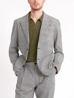 Mansfield Jacket Rackfield Black/White 14 Mansfield Jacket Rackfield Black/White -Oliver Spencer Store ModelOSMJ352MansfieldJacketRAC01BLWRackfieldBlackWhite2copy Softness