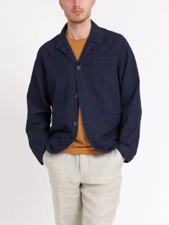 Bradwell Jacket Waterford Indigo -Oliver Spencer Store ModelOSMJ356BradwellJacketWAT01INDWaterfordIndigo5copy