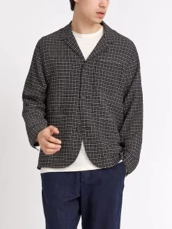 Bradwell Jacket Priory Black -Oliver Spencer Store ModelOSMJ365BradwellJacketPRI01BLKPrioryBlack9copy