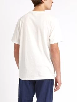 Conduit T-Shirt Hawley Cream -Oliver Spencer Store ModelOSMK580ConduitTShirtHAW01CREHawleyCream16copy Softness