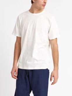 Conduit T-Shirt Hawley Cream -Oliver Spencer Store ModelOSMK580ConduitTShirtHAW01CREHawleyCream7copy Softness