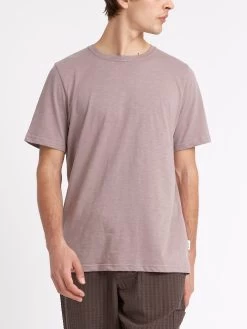 Conduit T-Shirt Hawley Mauve -Oliver Spencer Store ModelOSMK580ConduitTShirtHAW01MAUHawleyMauve2copy Softness
