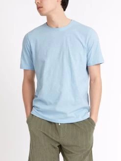 Conduit T-Shirt Hawley Sky Blue 10 Conduit T-Shirt Hawley Sky Blue -Oliver Spencer Store ModelOSMK580ConduitTShirtHAW01SKBHawleySkyBlue6copy