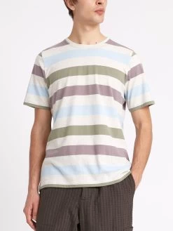 Conduit T-Shirt Tawford Multi -Oliver Spencer Store ModelOSMK580ConduitTShirtTAW01MULTawfordMulti1copy Softness